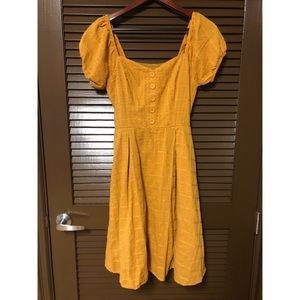 ModCloth More the Merrier Cotton Dress Marigold